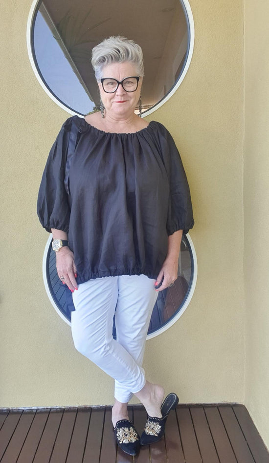 Zoe Linen Top -