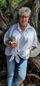 Bessie Linen Long Sleeve Top
