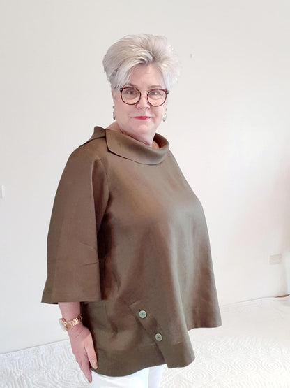 Poppy Linen Top